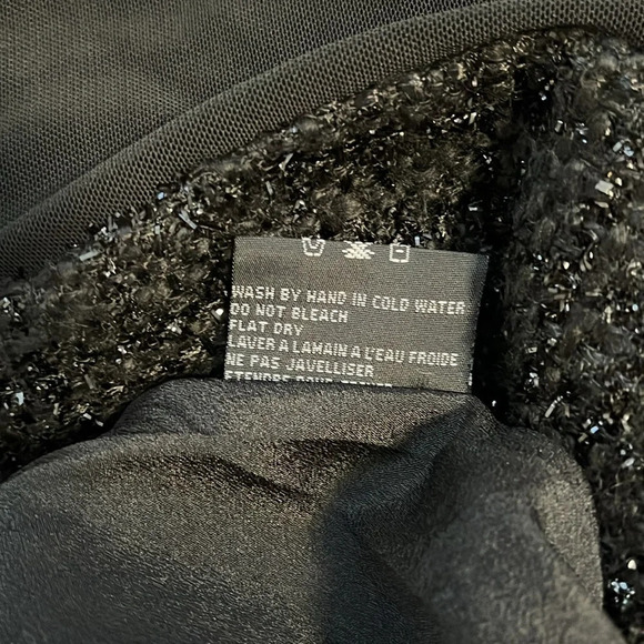 Flared Boucle and Sheer Dress NWOT, Size M - Picture 12 of 13